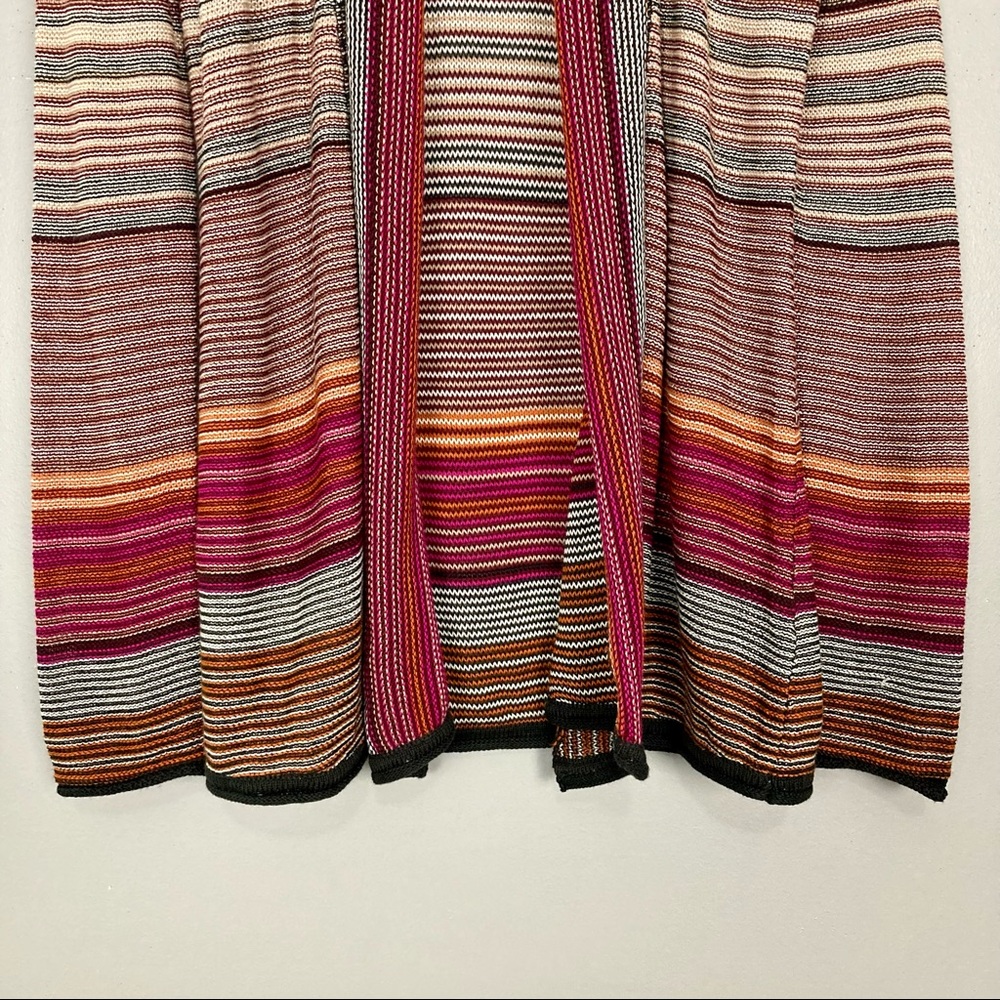 Billabong Chase The Seas Sweater Women’s Size S Serape Blanket Stripe Beach - Picture 3 of 5